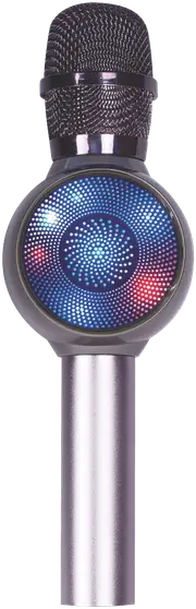 Laser LED Karaoke Microphone - Silver