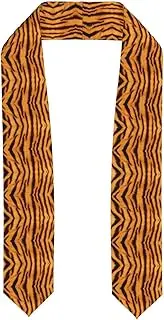[SKKNT] Tiger Striped Pattern Print Graduation Shawl Stole For Academic Commencements Honor Sash Congratulations Gift