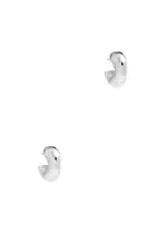 Agmes Small Dahlia Sterling Silver Hoop Earrings - One Size One Size