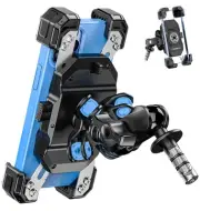 Motorcycle Fork Stem Phone Mount with Vibration Dampener, Motorcycle Cell Pho...