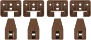 LONTAN 4 Pack Plastic Drawer Slides and Guides Drawer Replacement Part for Cente