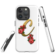 For iPhone 15 Pro Max Case, Shielding Cover, Letter C
