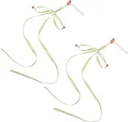 WRITWAA 1 Pair Hairpin U Shape with Tassel Chinese Decorative Bun Sticks Hair Chopsticks Hair Stick with Bow Tassel and Faux Pearl Beads Hairstyles Ornament