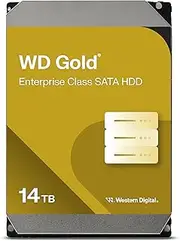 Western Digital Gold 14TB 3.5" Enterprise Class SATA 6 Gb/s HDD 7200 RPM Cache Size 512MB 5-Year Limited Warranty