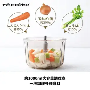 日本麗克特 recolte Combo 食物調理機 RCP-6 一機七用 切碎 攪拌