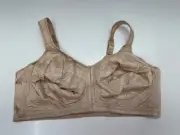 Playtex 18 Hour Womens Bra Size 46DD Brown Nude Front Clasp WireFree Posture NWT