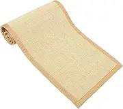 ERINGOGO Woven Cushion Tatami Floor Mat Natural Bamboo Cotton Linen Smooth Surface for Comfortable Seating and Easy Care for Home and Outdoor Use