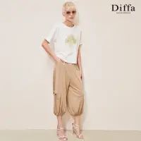 在飛比找momo購物網優惠-【Diffa】美型剪裁燈籠長褲-女