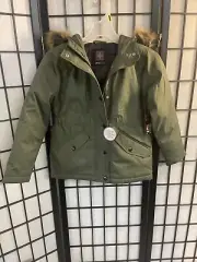 Swiss Tech Winter Parka Jacket. Unisex Kids Sz. Med (7-8) Dark Green