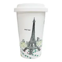 在飛比找樂天市場購物網優惠-Bella House 雙層隔熱陶瓷杯330ml 巴黎鐵塔 
