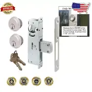 Heavy Duty Aluminum Adams Rite Style Deadbolt Lock Set with Double Key Cylinder