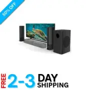Immersive Surround Sound System with Adjustable Bass, Compatible with Fire TV