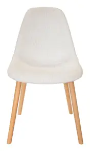 SK Designer Living Replica Eames DSW Hal Inspired Chair - Fabric & Natural