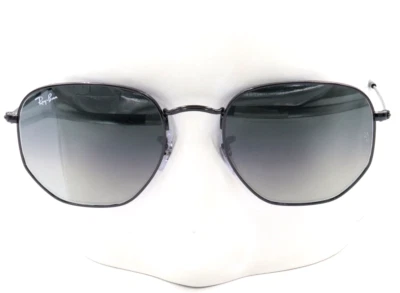 New Ray-Ban HEXAGONAL Black Gray Gradient Sunglasses RB3548 002/71 54 $186
