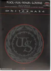 WHITESNAKE "FOOL FOR YOUR LOVING" SHEET MUSIC-GUITAR TAB-1989-VERY RARE-NEW-SALE