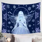 Fantasy Art Snowflakes and Stunning Snow Fairy Tapestry