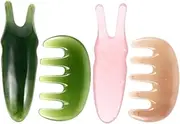 HIAKDOFT 1Set Y Shaped Eye Scraping Tool Scalp Massage Comb Massage Tools for Relaxation Skincare Lightweight Easy to Use for Home Salon Supplies