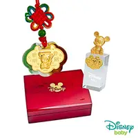在飛比找PChome24h購物優惠-Disney迪士尼系列金飾 彌月金飾印章套組木盒-聰明伶俐米