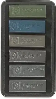 [Derwent] XL Tinted Graphite Drawing Blocks, Set of 6, Professional Quality, 2302010 - Multi-Colour