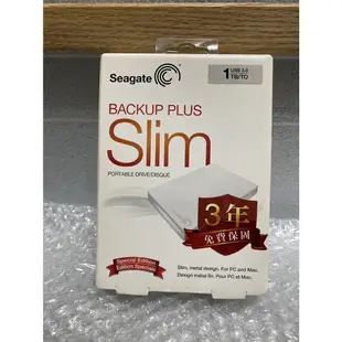 現貨 全新 Seagate Backup Plus Slim 1TB 2.5吋行動外接硬碟  STDR1000307