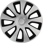 CAR+ VNJ3217 Wheel Trims, Black/Silver
