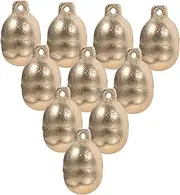 TOYANDONA Stylish Copper Dog Collar Bells 10 Pieces Pet Collar Accessories Bright Ring for Dogs Cats Home Decor