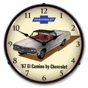 1967 Chevrolet El Camino, Lighted Backlit LED Clock GM Licensed Free Shipping