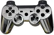 OSTENT Full Controller Shell Case Housing Button Kit Compatible for Sony PS3 Bluetooth Controller - Color Silver