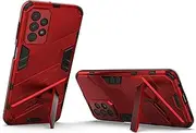 Compatible with Samsung Galaxy A73 5G Bracket Shell,Compatible with Samsung Galaxy A73 5G SM-A736 Kickstand (Hard PC+TPU) 2 in 1 Phone Case Cover Red