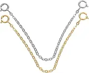 DOITOOL 2Pcs Necklace Extender Chains Jewelry Supplies for Bracelets Necklaces for Customizing Accessories