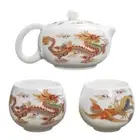 Dragon And Phoenix Color-changing White Porcelain Teapot 2 Cups Chinese Tea Set