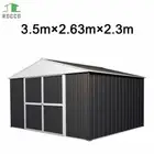 Rocco Garden 2.3mH Shed Tools Storage Gable Roof Steel Garage Shed NEW Workshop
