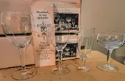 Vintage 4 Piece Riekes Crista Handblown Crystal Stemware