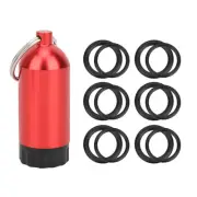 (Red)Diving Cylinder Valve Sealing O Rings Mini Cylinder Storage FA