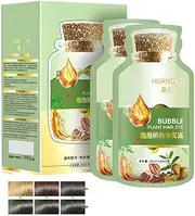 Botanical Bubble Hair Dye,20ml*10pcs Natural Plant Hair Dye, Hair Dyeing Cream Natural Plant Hair Dye Shampoo