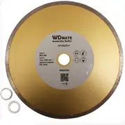 2x Diamond Cutting Wheel Continuous Wet 254mm 10″ Saw Blade Disc 2.4*5.0*25.4mm
