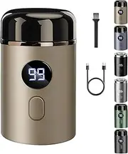 Timeatea Shaver, Voalsz Waterproof Intimate Body Hair Shaver, Mini Portable Electric Shaver, with Digital Display for Men (Gold)