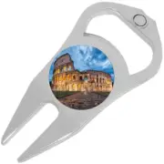 Colosseum Rome Italy Golf Ball Marker Divot Repair Tool Bottle Opener