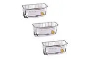 3PK D.line Chrome/Pvc Wall Mount Sponge Caddy w/ Suction Cups Organiser Black