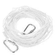 Portable Clothesline 10Meter/32.8ft Nylon Windproof Non-Slip Washing Line White