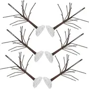 6pcs Mini Tree Model Bare Branch Tree Miniature Trees Village Displays Tree Christmas Tabletop Trees Display Tree Model Trees Artificial Tree Mini Hay Bales for Crafts Iron Coffee