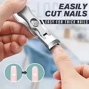 Ultra Sharp Stainless Steel Nail Clippers, Fingernail Toenail Clippers Splash Proof Nail Clippers Luxury Nail Cutter for Thick Nails