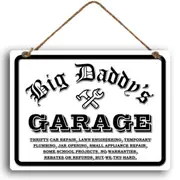 Country Metal Tin Sign Wall Art Big Daddy's Garage