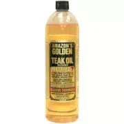 Amazon's Golden Teak Oil 32oz for Furniture, Marine and Outdoor Use