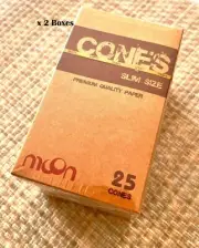 MOON 2 Sealed Boxes Pre Rolled Cones 50 Individual Packaged Unbleached Paper