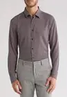 HUGO Ermo Slim Fit Scatter Dot Button-Up Shirt XX-Large, DARK RED