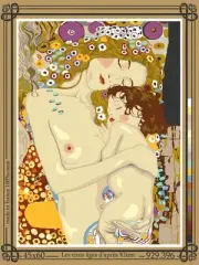 Canvas Antique the Ages Of Life Klimt 45x60cm