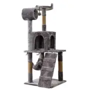 NNEDPE 135cm Cat Tree Scratching Post - Silver Grey