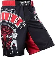 [Hardcore Training] Fight Shorts Men's MMA BJJ Grappling Fitness Boxing Muay Thai No Gi