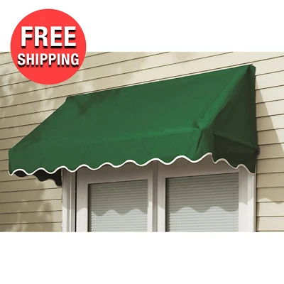 6' Green Outdoor Window Door Awning Sun Shade Canopy Outdoor Patio Cover Shade